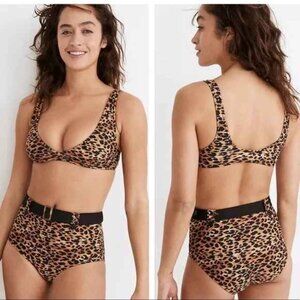 🤎 Solid and Stripped Annie HW Bikini Set M NWT🤎
